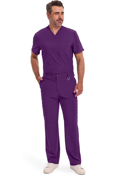 Infinity CK200A Men's Fly Front Scrub Pants Eggplant