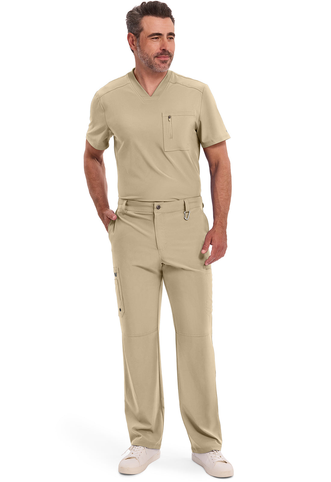 Infinity CK200A Men's Fly Front Scrub Pants Khaki