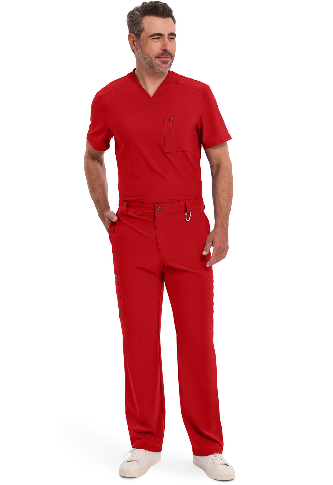 Infinity CK200A Men's Fly Front Scrub Pants Red