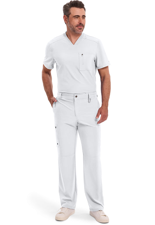 Infinity CK200A Men's Fly Front Scrub Pants White