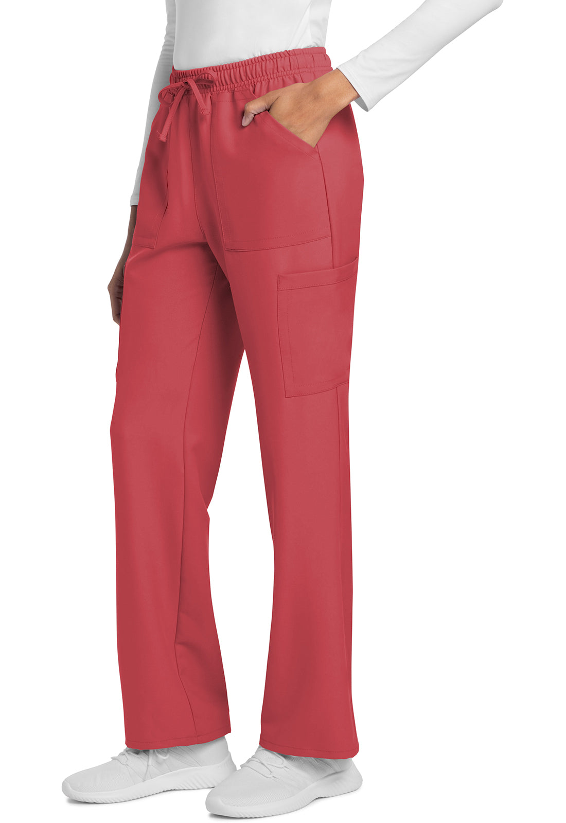 Originals Ultra CK272A Mid Rise Drawstring Trouser Cargo Pants Spiced Coral Model Image Right Side | Cherokee