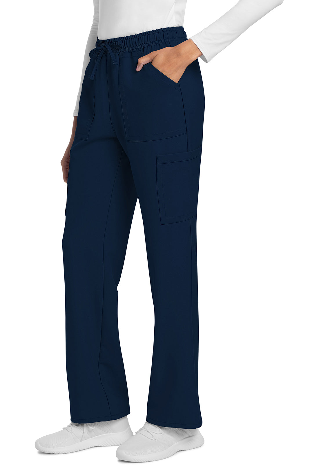 Originals Ultra CK272A Mid Rise Drawstring Trouser Cargo Pants Navy Model Image Right Side | Cherokee