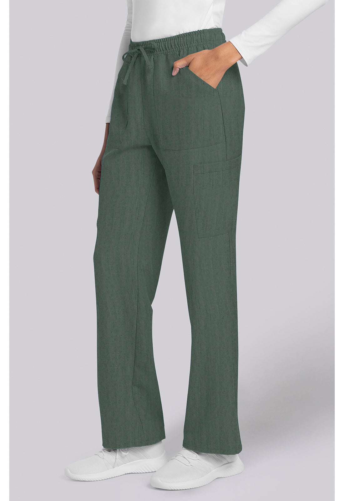 Workwear Originals Ultra CK272A Women's Straight Leg Trouser Scrub Pants Heather Forest Moss