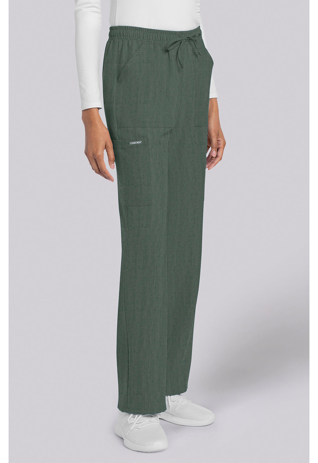 Workwear Originals Ultra CK272A Women's Straight Leg Trouser Scrub Pants Heather Forest Moss