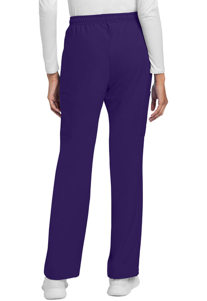 Workwear Originals Ultra CK272A Women's Mid Rise Drawstring Trouser Cargo Scrub Pants Grape