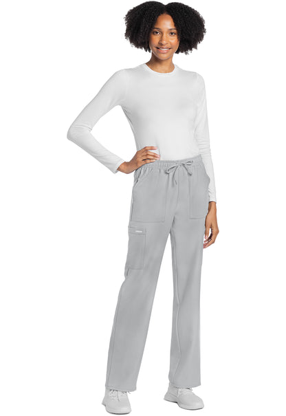 Workwear Originals Ultra CK272A Women's Mid Rise Drawstring Trouser Cargo Scrub Pants Grey