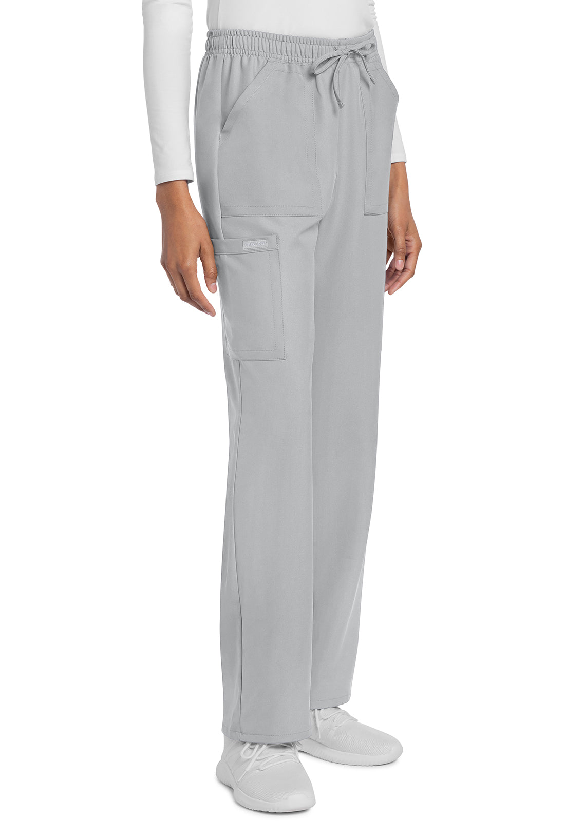 Workwear Originals Ultra CK272A Women's Mid Rise Drawstring Trouser Cargo Scrub Pants Grey