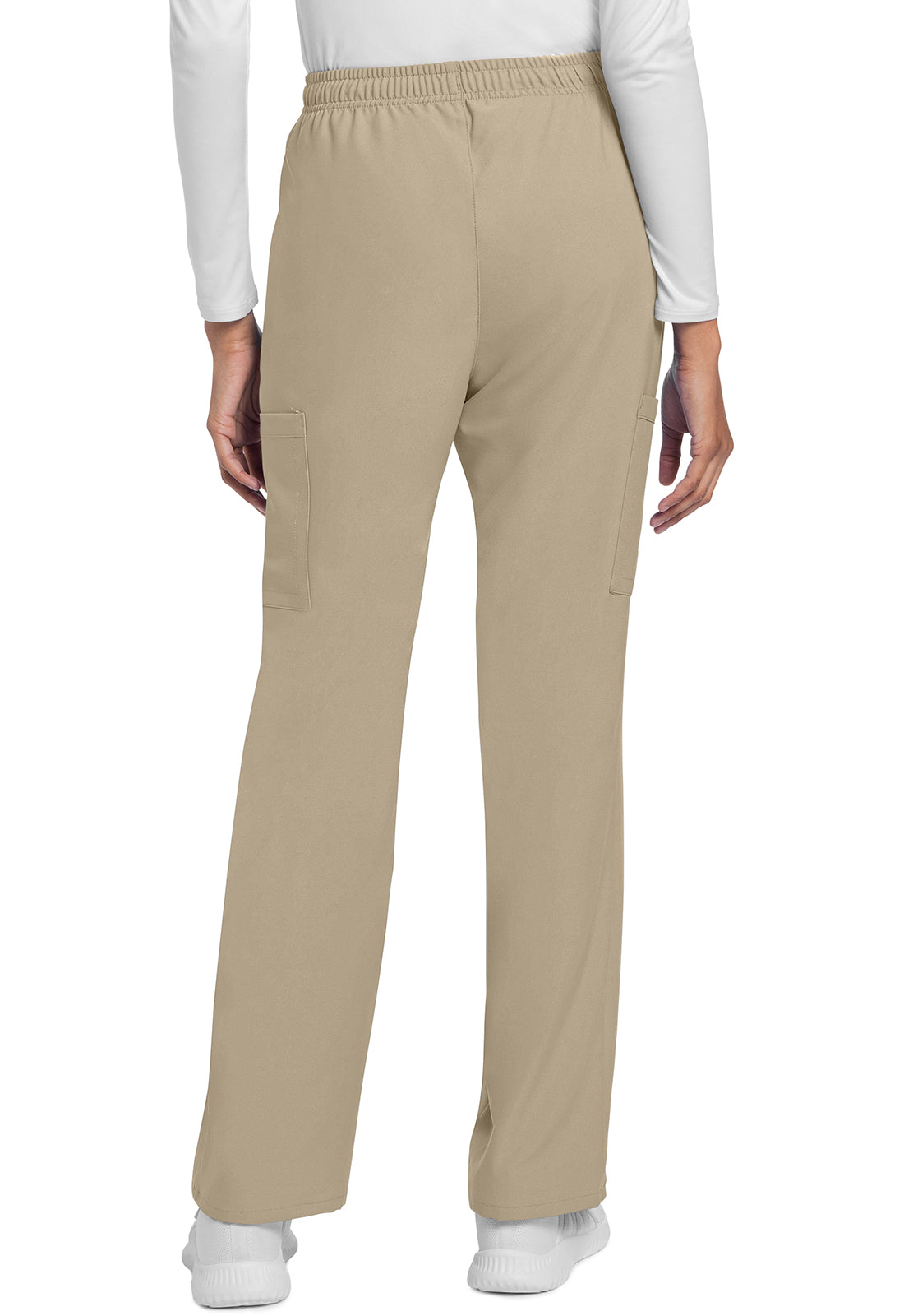 Workwear Originals Ultra CK272A Women's Mid Rise Drawstring Trouser Cargo Scrub Pants Khaki