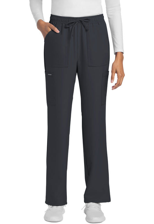 Workwear Originals Ultra CK272A Women's Mid Rise Drawstring Trouser Cargo Scrub Pants Pewter