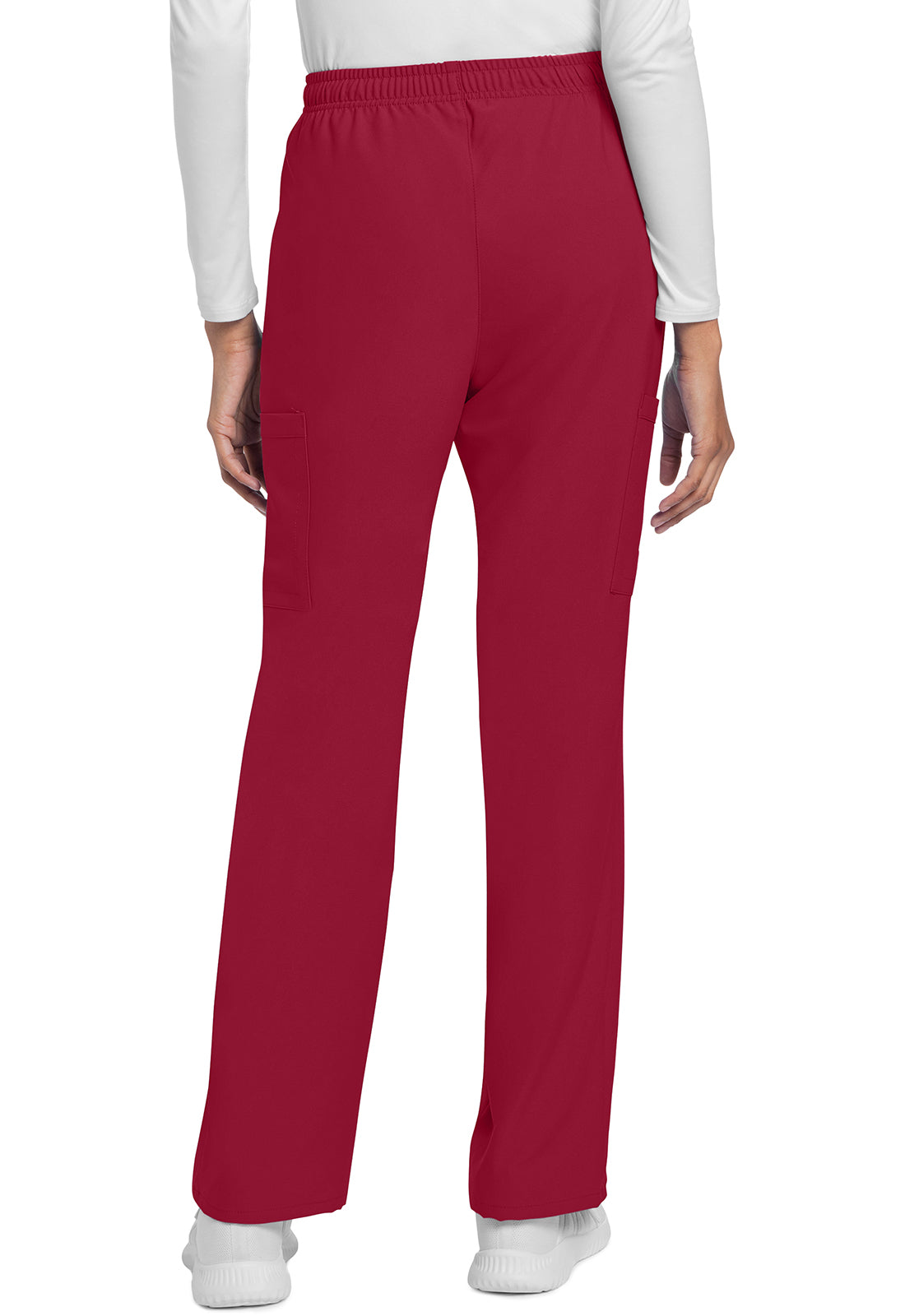 Workwear Originals Ultra CK272A Women's Mid Rise Drawstring Trouser Cargo Scrub Pants Red