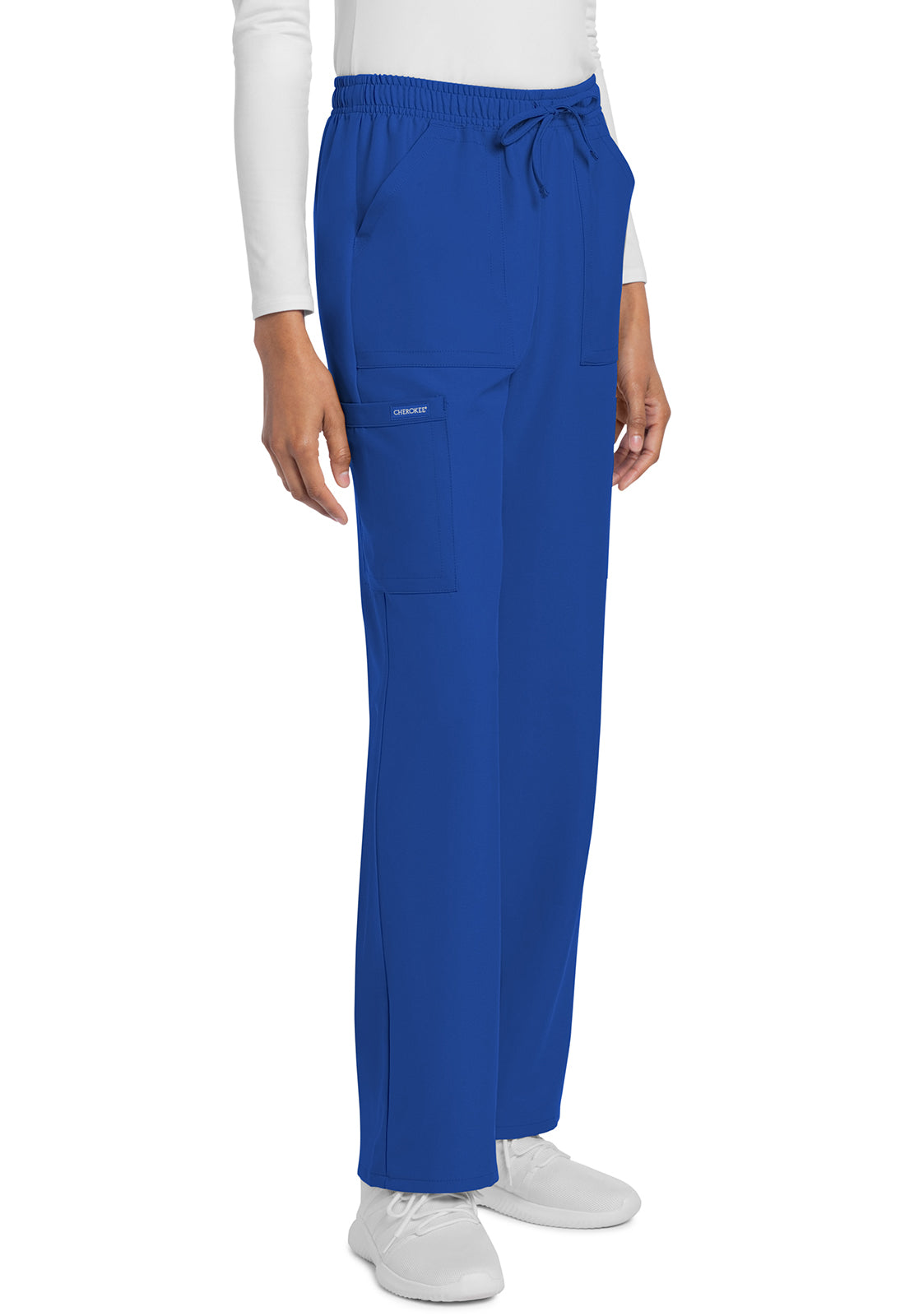 Workwear Originals Ultra CK272A Women's Mid Rise Drawstring Trouser Cargo Scrub Pants Royal