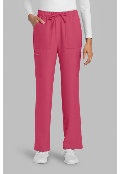 Workwear Originals Ultra CK272A Women's Mid Rise Drawstring Trouser Cargo Scrub Pants Rapture Rose