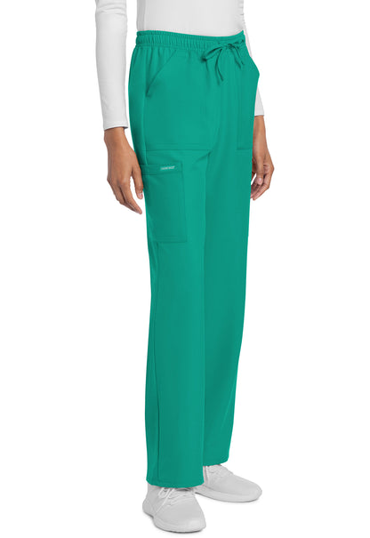 Workwear Originals Ultra CK272A Women's Mid Rise Drawstring Trouser Cargo Scrub Pants Teal Blue