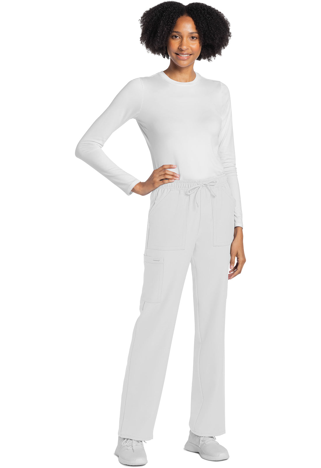 Workwear Originals Ultra CK272A Women's Mid Rise Drawstring Trouser Cargo Scrub Pants White