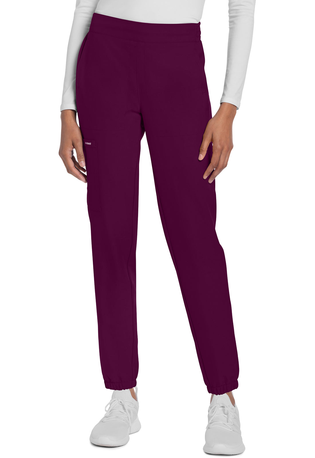 Originals Ultra CK273A Mid Rise Jogger Wine Model Image Front | Cherokee