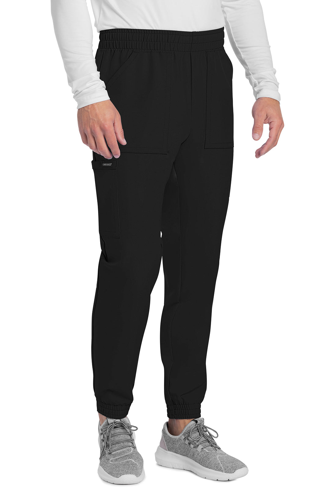 Originals Ultra CK278A Men's Mid Rise Jogger Black Model Image Left Side | Cherokee