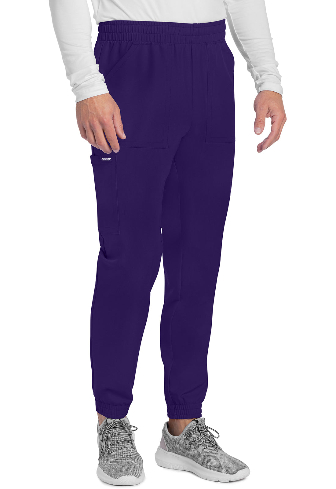 Originals Ultra CK278A Men's Mid Rise Jogger Grape Model Image Left Side | Cherokee