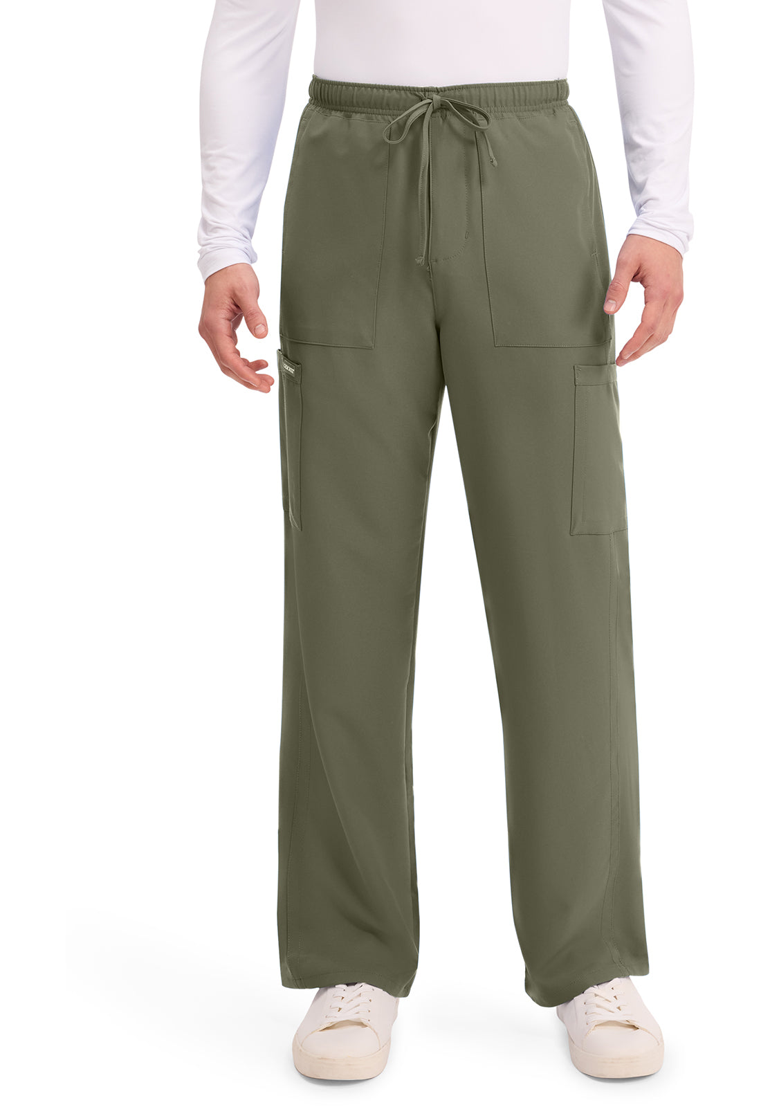 Workwear Originals Ultra CK279A Men's Mid Rise Zip Fly Straight Leg Scrub Pants Olive