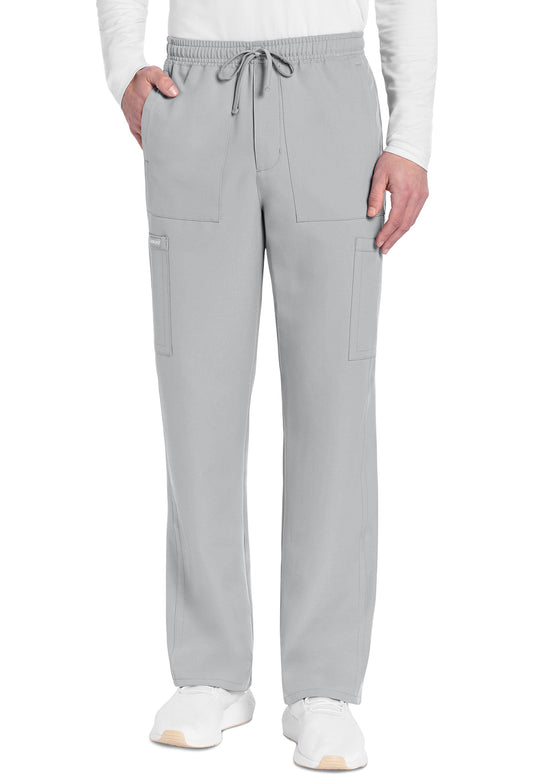 Originals Ultra CK279A Men's Mid Rise Zip Fly Straight Leg Pants Grey Model Image Front | Cherokee