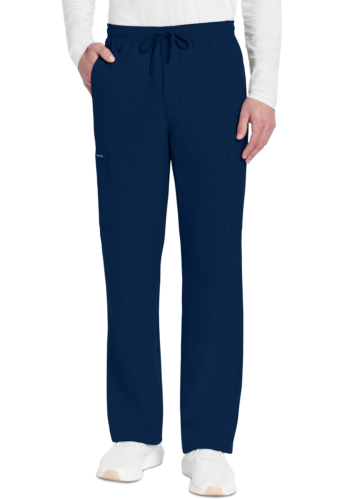 Originals Ultra CK279A Men's Mid Rise Zip Fly Straight Leg Pants Navy Model Image Front | Cherokee