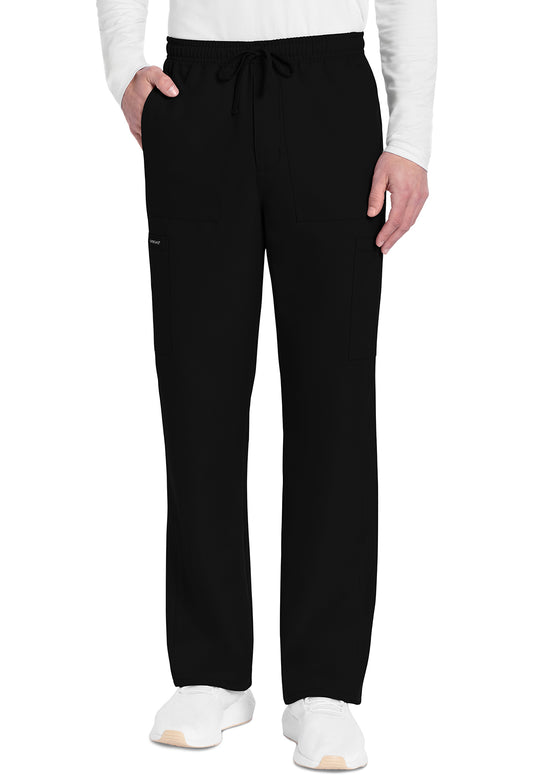 Workwear Originals Ultra CK279A Men's Mid Rise Zip Fly Straight Leg Scrub Pants Black