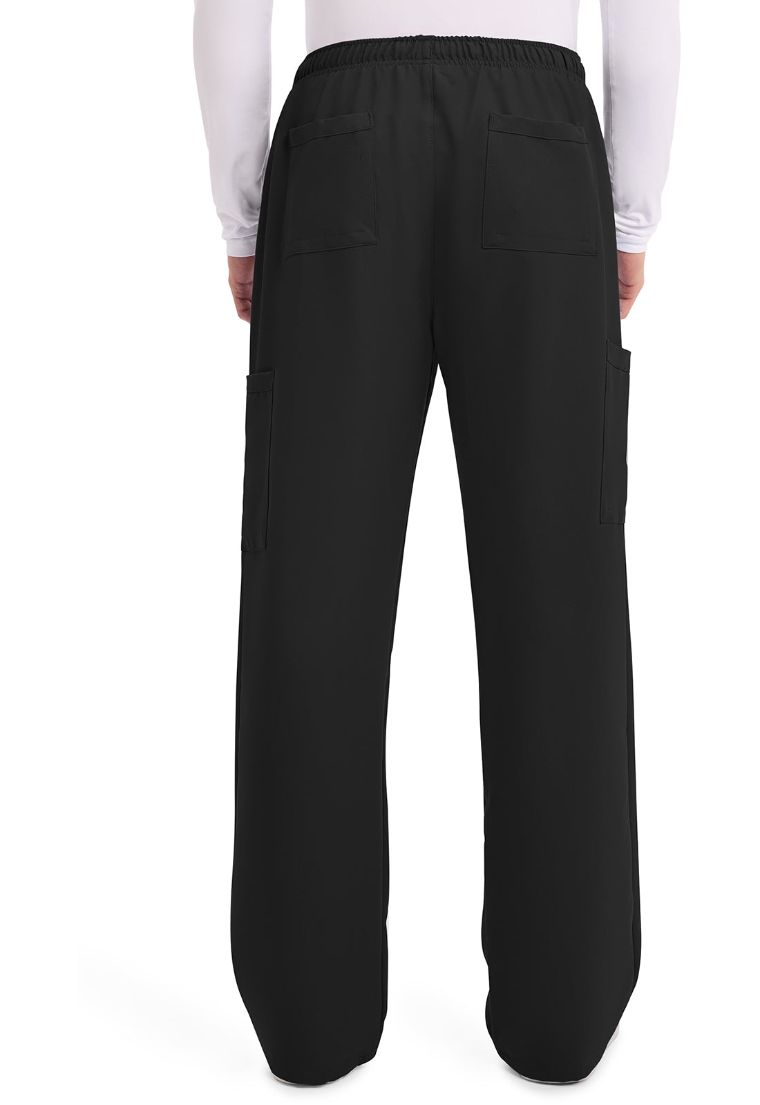 Workwear Originals Ultra CK279A Men's Mid Rise Zip Fly Straight Leg Scrub Pants Black