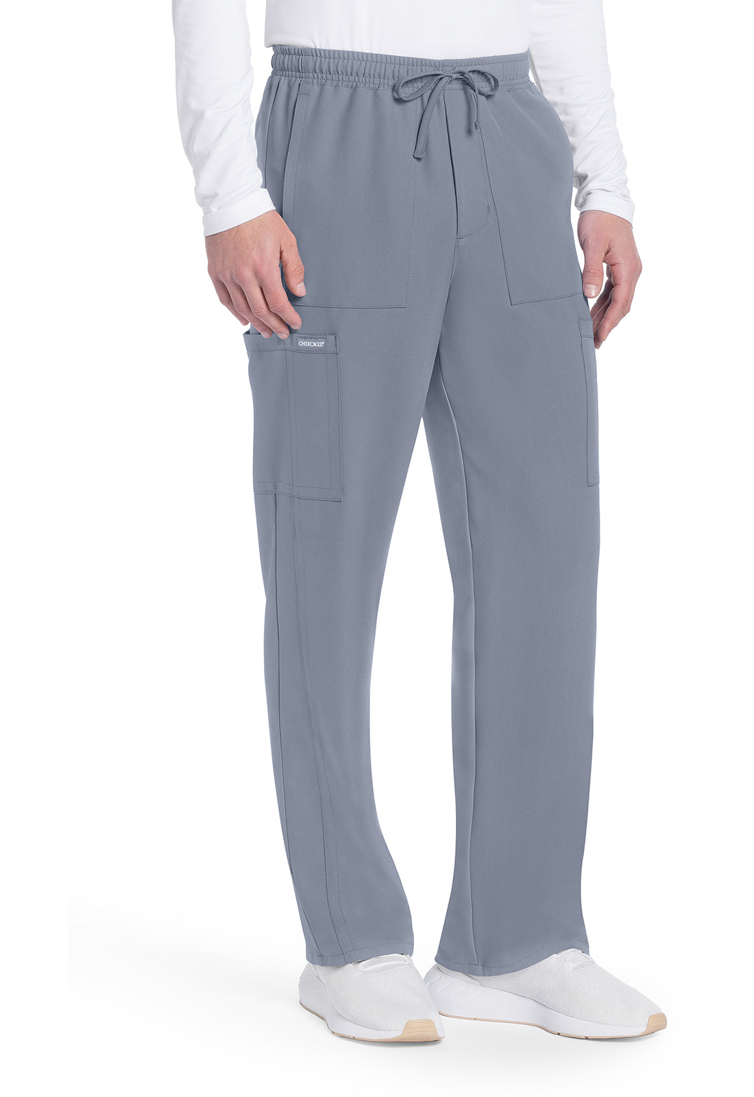Workwear Originals Ultra CK279A Men's Mid Rise Zip Fly Straight Leg Scrub Pants Grey