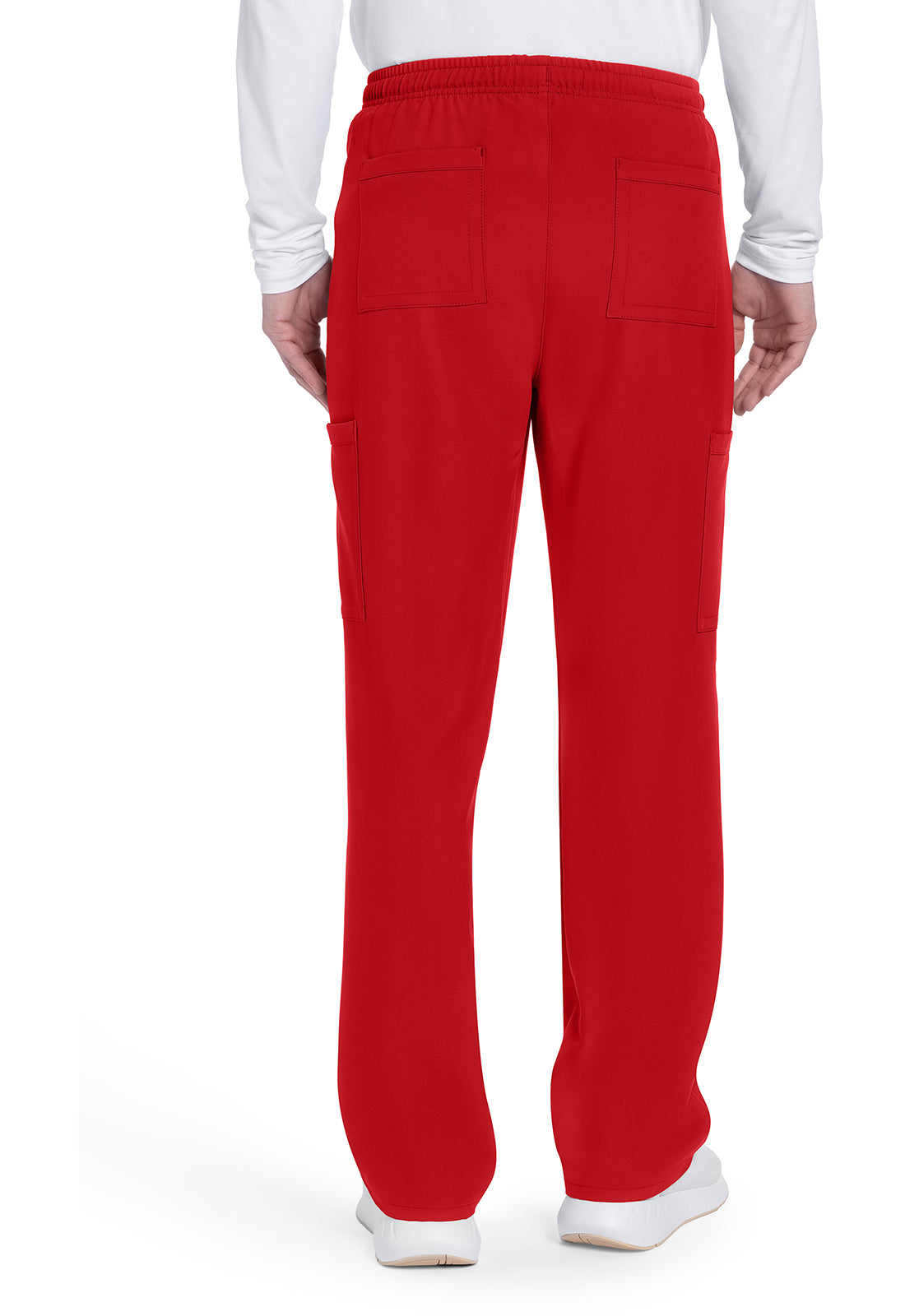 Workwear Originals Ultra CK279A Men's Mid Rise Zip Fly Straight Leg Scrub Pants Red