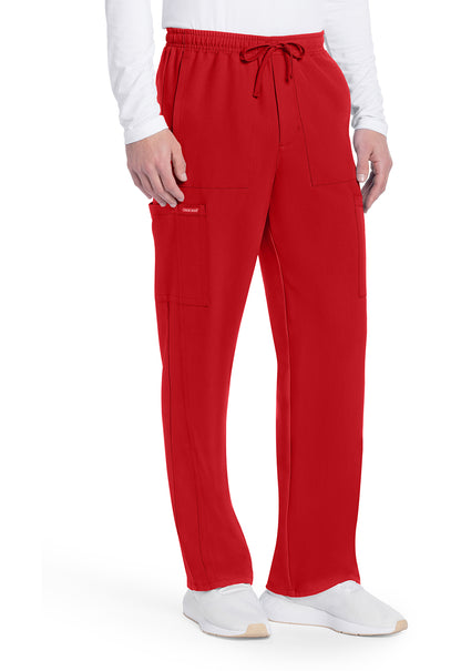 Workwear Originals Ultra CK279A Men's Mid Rise Zip Fly Straight Leg Scrub Pants Red