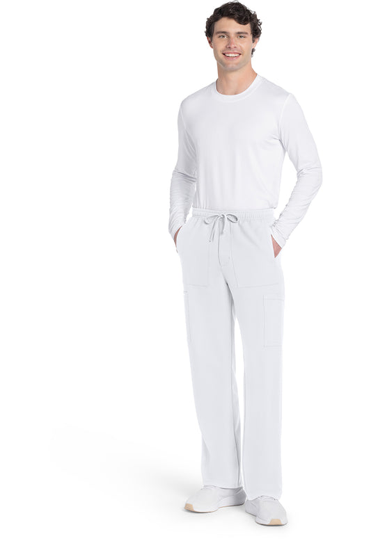 Workwear Originals Ultra CK279A Men's Mid Rise Zip Fly Straight Leg Scrub Pants White