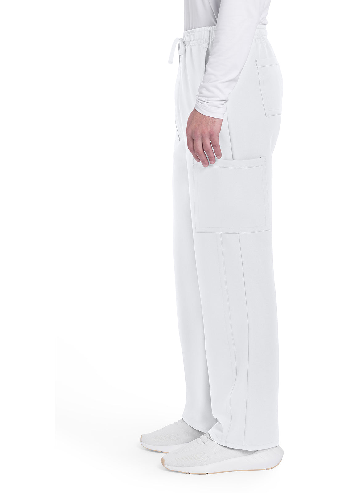 Workwear Originals Ultra CK279A Men's Mid Rise Zip Fly Straight Leg Scrub Pants White
