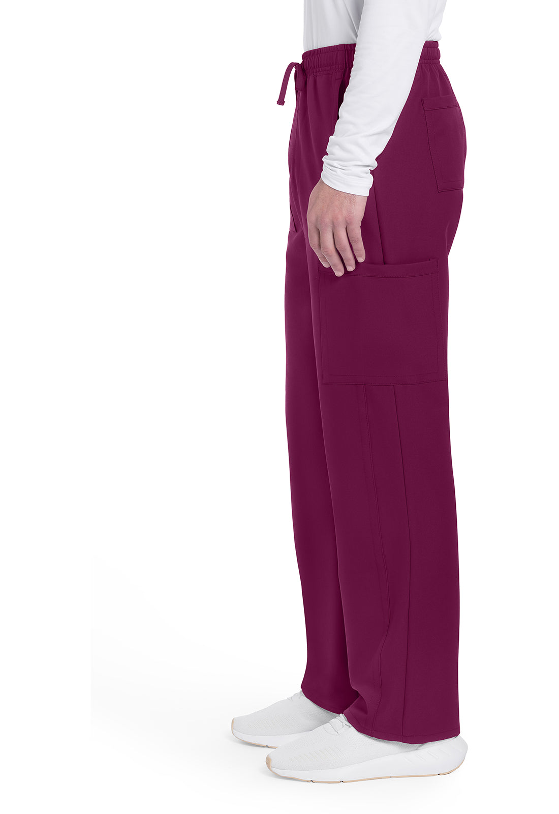 Workwear Originals Ultra CK279A Men's Mid Rise Zip Fly Straight Leg Scrub Pants Wine