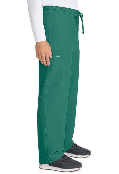 Originals Ultra CK280A Unisex Mid Rise Drawstring Straight Pants Hunter Green Model Image Left Side | Cherokee