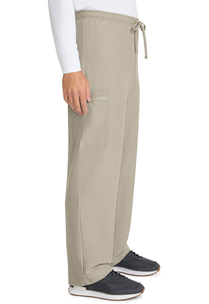 Originals Ultra CK280A Unisex Mid Rise Drawstring Straight Pants KHAKI Model Image Left Side | Cherokee