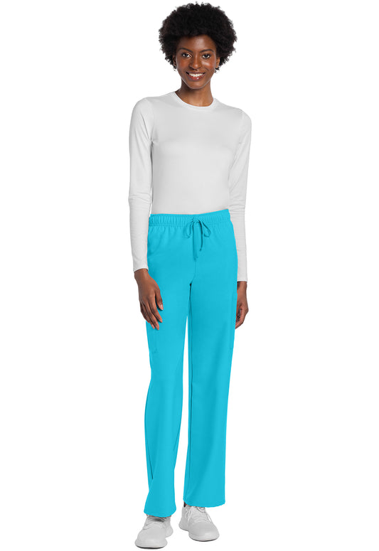 Workwear Originals Ultra CK280A Unisex Unisex Mid Rise Drawstring Straight Scrub Pants Turquoise
