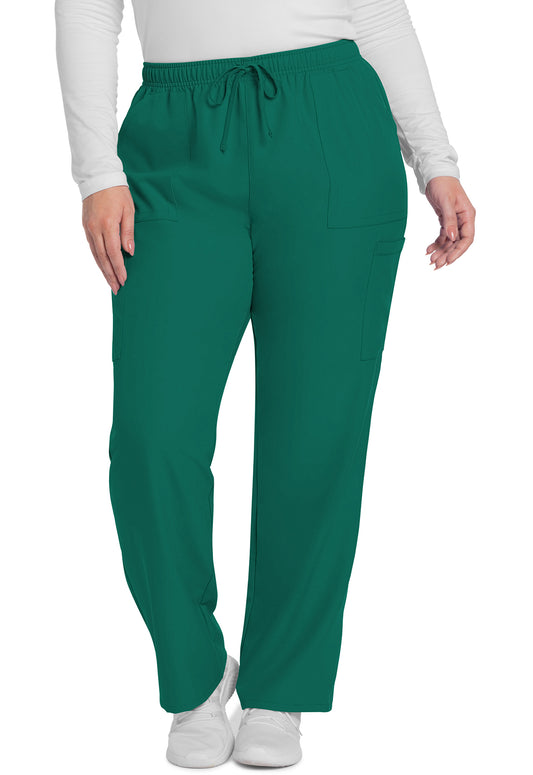 Originals Ultra CK281A Mid Rise Pull-on Slim Leg Cargo Pants Hunter Green Model Image Front | Cherokee