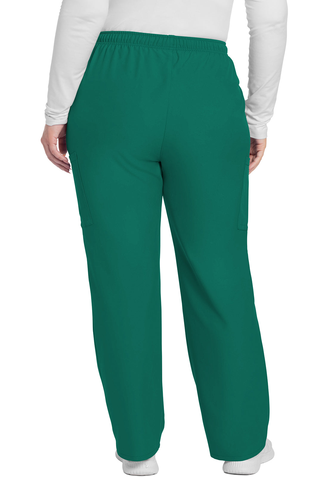 Originals Ultra CK281A Mid Rise Pull-on Slim Leg Cargo Pants Hunter Green Model Image Back | Cherokee