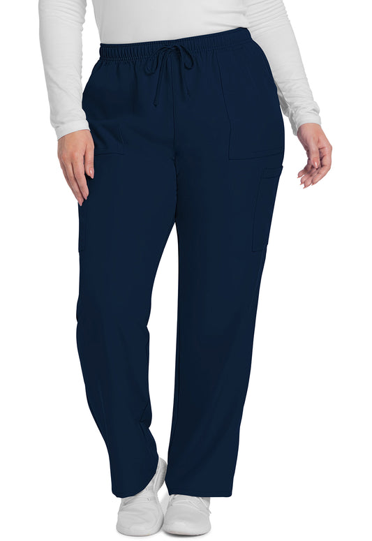 Originals Ultra CK281A Mid Rise Pull-on Slim Leg Cargo Pants Navy Model Image Front | Cherokee