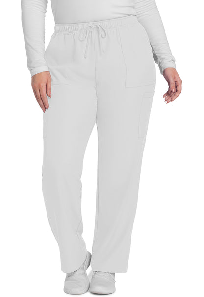 Originals Ultra CK281A Mid Rise Pull-on Slim Leg Cargo Pants White Model Image Front | Cherokee