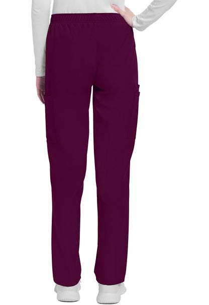 Originals Ultra CK281A Mid Rise Pull-on Slim Leg Cargo Pants Wine Model Image Back | Cherokee