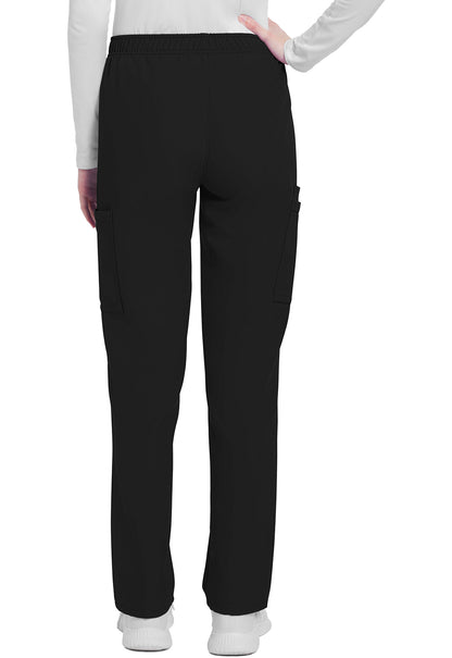 Workwear Originals Ultra CK281A Women's Mid Rise Pull-on Slim Leg Cargo Scrub Pants Black