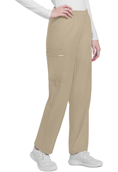 Originals Ultra CK281A Mid Rise Pull-on Slim Leg Cargo Pants KHAKI Model Image Left Side | Cherokee