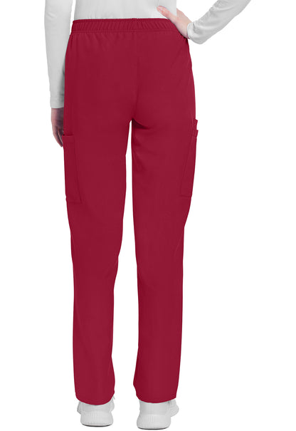 Originals Ultra CK281A Mid Rise Pull-on Slim Leg Cargo Pants RED Model Image Back | Cherokee