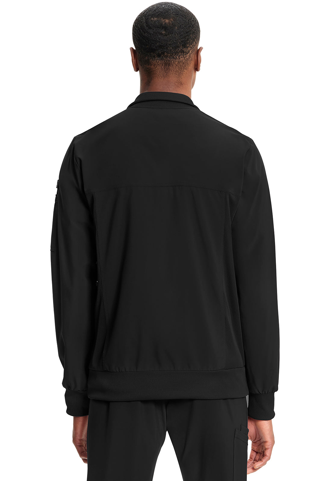 Classics CK305A Men's Zip Front Jacket Black Model Image Back | Infinity