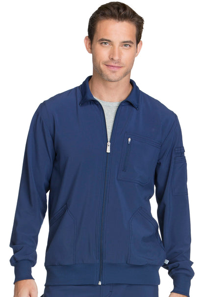 Classics CK305A Men's Zip Front Jacket Navy Model Image Front | Infinity