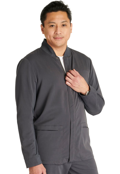 Atmos CK329A Men's Zip Front Jacket Pewter Model Image Front | Cherokee