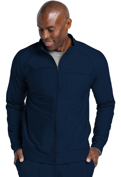 Form CK333 Men's Zip Front Jacket Navy Model Image Front | Cherokee