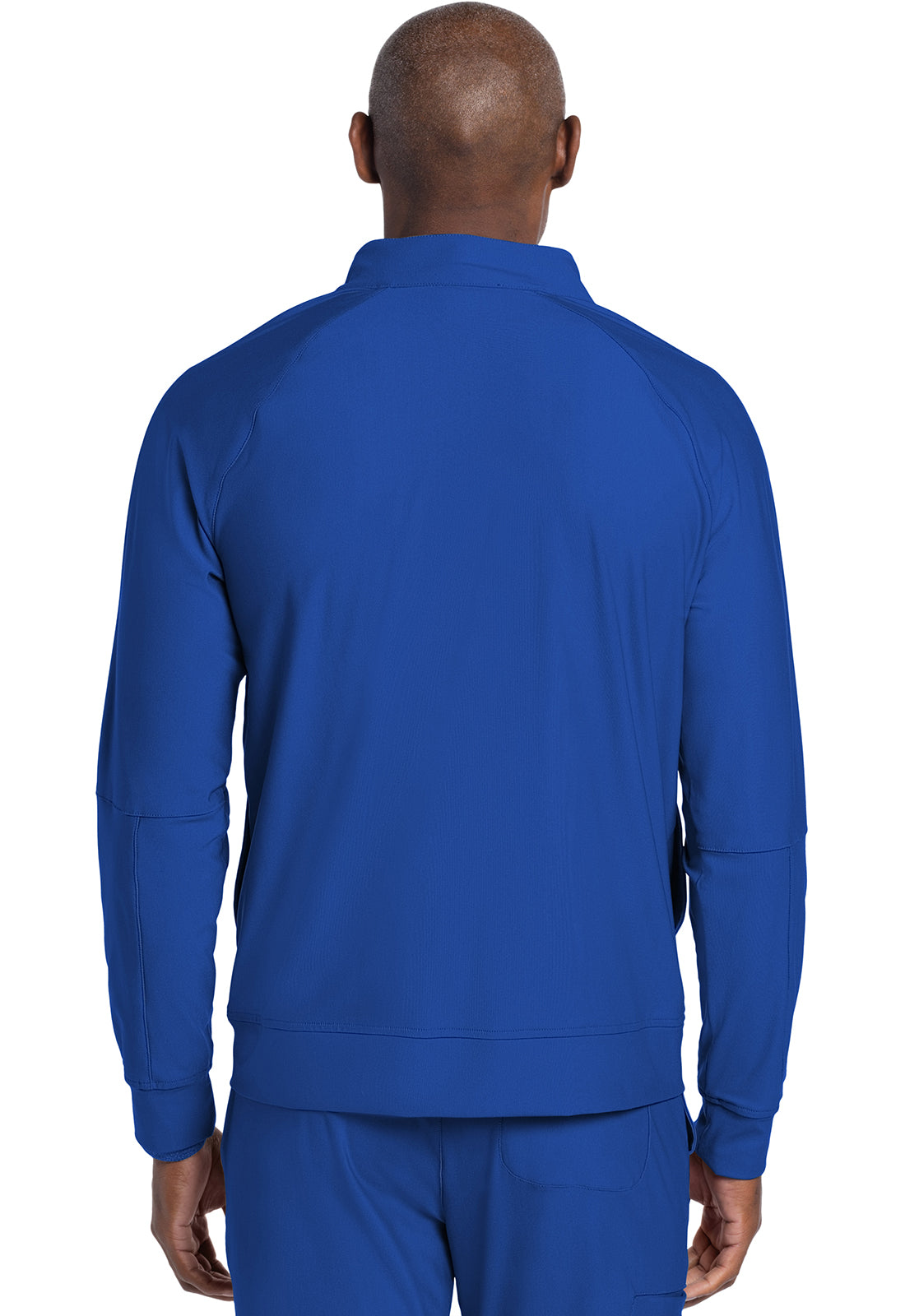 Form CK333 Men's Zip Front Jacket Royal Model Image Back | Cherokee