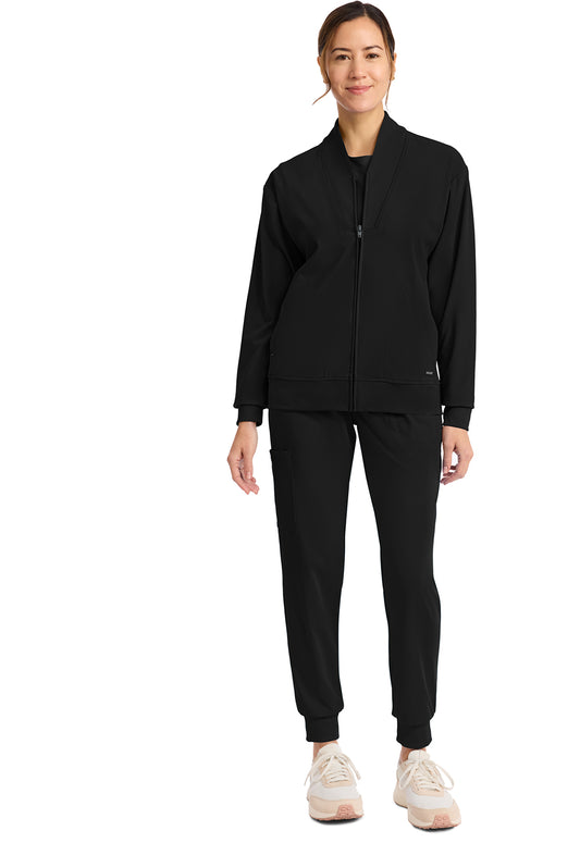 Achieve CK353 Women's Zip Up Warm Up Jacket Black Image 2