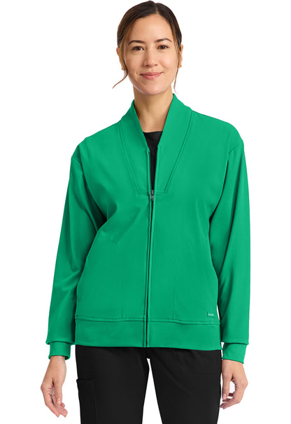 Achieve CK353 Women's Zip-Up Warm-Up Jacket Green Apple